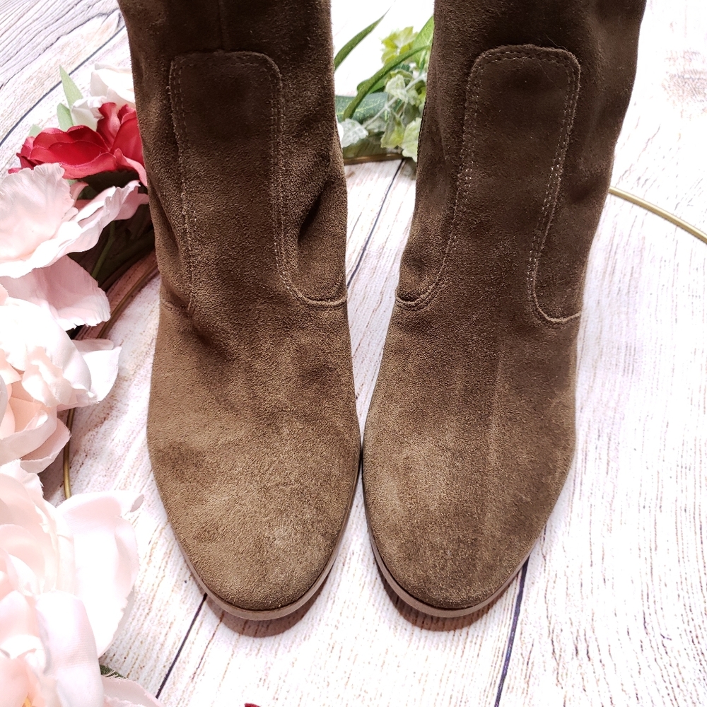 Vince Camuto Tan Suede Ankle Boots - Picture 4 of 7